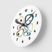 Moderne Kieselsteine aus dem Mittelalter Runde Wanduhr (Winkel)