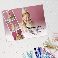 Moderne Kinder Foto Geburtstags Dankeschön