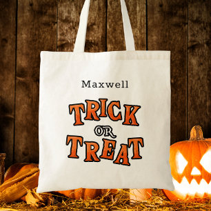 Moderne Kinder Frohes Halloween Süßigkeiten oder S Tragetasche