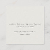 Moderne Kinder handgezeichnete Apfelfrucht rot Grü Quadratische Visitenkarte (Rückseite)