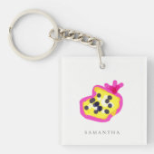 Moderne Kinder Handgezeichnete Leidenschaft Frucht Schlüsselanhänger (Vorderseite)