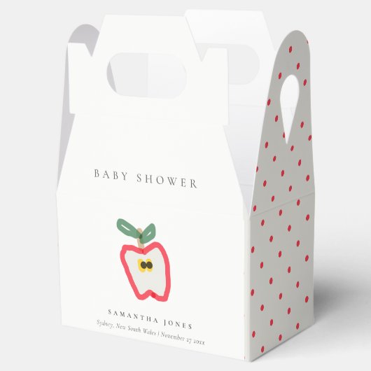 Moderne Kinder handgezogene Apple Fruit Baby Dusch Geschenkschachtel (Geöffnet)