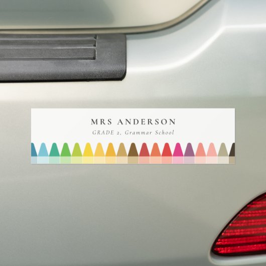 Moderne Kinder lehren farbenfroh Rainbow Crayon Co Autoaufkleber (Auf Auto)