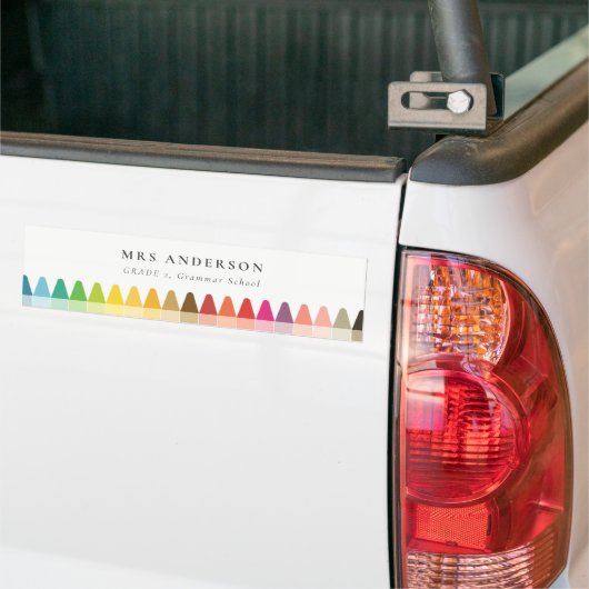 Moderne Kinder lehren farbenfroh Rainbow Crayon Co Autoaufkleber (Auf Lkw)