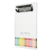 Moderne Kinder lehren farbenfroh Rainbow Crayon Co Mini Klemmbrett (Gewinkelt2)