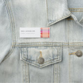 Moderne Kinder lehren farbenfroh Rainbow Crayon Co Namensschild (Beispiel)