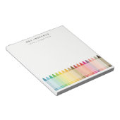 Moderne Kinder lehren farbenfroh Rainbow Crayon Co Notizblock (angewinkelt)