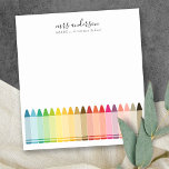 Moderne Kinder lehren farbenfroh Rainbow Crayon Co Notizblock<br><div class="desc">Wenn Sie weitere Anpassungen oder andere passende Artikel benötigen,  kontaktieren Sie mich bitte unter yellowfebstudio@gmail.com</div>
