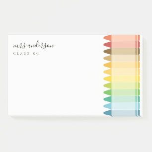 Moderne Kinder lehren farbenfroh Rainbow Crayon Co Post-it Klebezettel