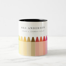 Moderne Kinder lehren farbenfroh Rainbow Crayon Co Zweifarbige Tasse