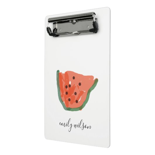 Moderne Kinder Lehrer Handgezeichnete Wassermelone Mini Klemmbrett (Gewinkelt2)