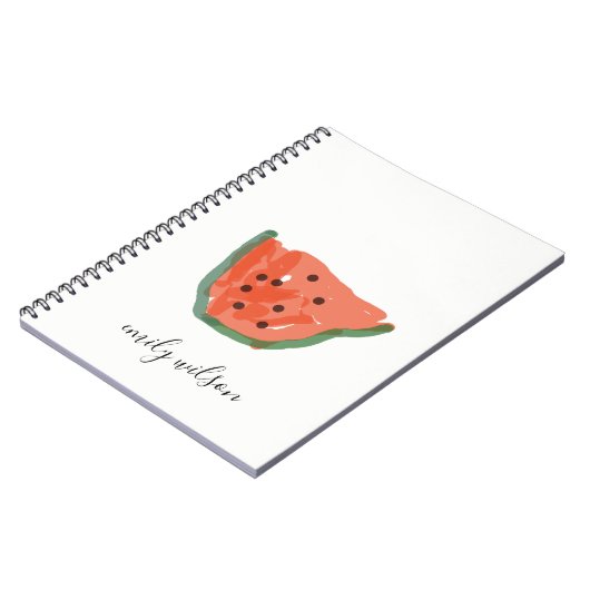 Moderne Kinder Lehrer Handgezeichnete Wassermelone Notizblock (Linke Seite)