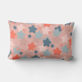 Moderne Kinder Niedlich Blush und Blue Star Lendenkissen (Rückseite)