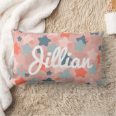 Moderne Kinder Niedlich Blush und Blue Star Lendenkissen (Decke)