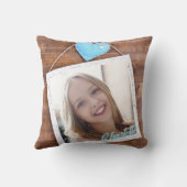 Moderne Kinder personalisiertes Foto Kissen (Rückseite)
