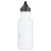 Moderne Kinder rosa Personalisiert klein Edelstahlflasche (Rechts)