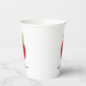 Moderne Kinder Schule Lehrer Hand Drawn Apple Pappbecher (Links)