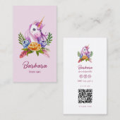 Moderne Kinderbetreuung Babysitter Daycare Floral Visitenkarte (Vorne/Hinten)