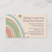 Moderne Kinderbetreuung Kinderbetreuung Kinderbetr Visitenkarte (Vorderseite)