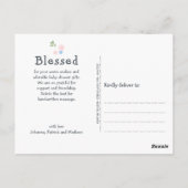 Moderne Kinderdusche Calligraphy Baby Danke Foto Postkarte (Rückseite)