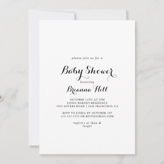 Moderne Kinderdusche Einladung (Vorderseite)