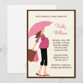 Moderne Kinderdusche Einladung (Vorne/Hinten)