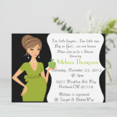 Moderne Kinderdusche Einladung (Stehend Vorderseite)