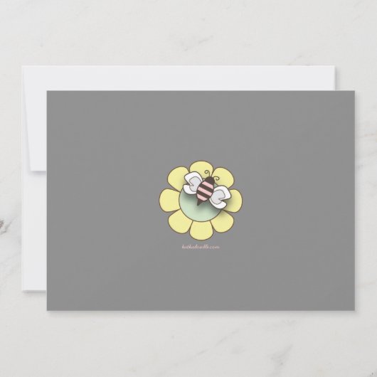 Moderne Kinderdusche für Mädchen Einladung (Rückseite)