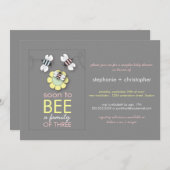 Moderne Kinderdusche für Mädchen Einladung (Vorne/Hinten)