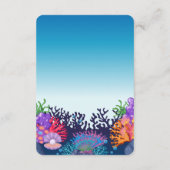 Moderne Kinderdusche unter dem Seepferd Begleitkarte (Rückseite)