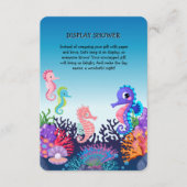 Moderne Kinderdusche unter dem Seepferd Begleitkarte (Vorderseite)