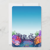 Moderne Kinderdusche unter dem Seepferd Einladung (Rückseite)