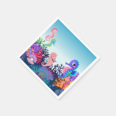 Moderne Kinderdusche unter dem Seepferd Serviette (Ecke)