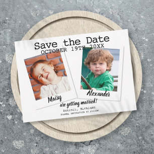 Moderne Kinderfotos Hochzeit  Save The Date
