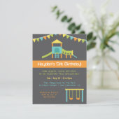 Moderne Kindergeburtstag-Party Einladung (Stehend Vorderseite)