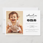 Moderne Kindergeburtstag Party Foto Einladungen (Vorderseite)