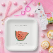 Moderne Kinderhandgezogene Wassermelone Fruchtsaft Pappteller (Party)