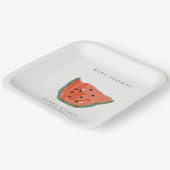 Moderne Kinderhandgezogene Wassermelone Fruchtsaft Pappteller (Gewinkelt)