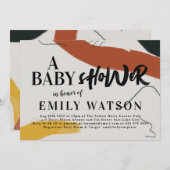 Moderne Kindermädchen oder Abstrakte Kinderdusche Einladung (Vorne/Hinten)