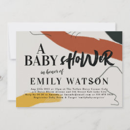 Moderne Kindermädchen oder Abstrakte Kinderdusche Einladung