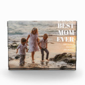 Moderne Kindernamen Einfache Mutter Beste Mama übe Fotoblock (Vorderseite)