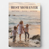 Moderne Kindernamen Personalisiertes Beste Mutter Fotoplatte (Vorderseite)