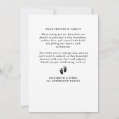 Moderne Kinderschwangerschaft im bald kommenden Fo Ankündigung (Rückseite)