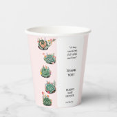 Moderne Kinderspülung Cactus Baby Shower Pappbecher (Vorderseite)