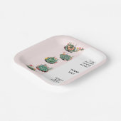 Moderne Kinderspülung Cactus Baby Shower Pappteller (Gewinkelt)