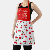 Moderne Kirschbeeren-Muster mit individuellem Name Schürze (InSitu)
