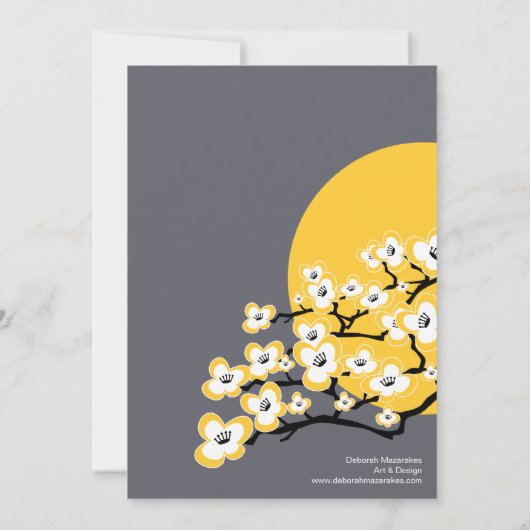 Moderne Kirschblüten-Brautparty-Einladung Einladung (Rückseite)