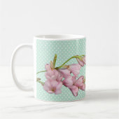 Moderne Kirschblüten Minz Grün Hallo schön! Kaffeetasse (Links)