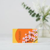 Moderne Kirschblüten-Visitenkarte Visitenkarte (Stehend Vorderseite)