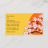 Moderne Kirschblüten-Visitenkarte Visitenkarte (Rückseite)